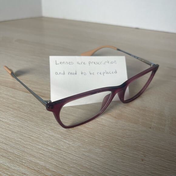 Ray-Ban RB7053 5526 Red Square Eyeglasses READ Frames Only 54-17-140 - Picture 1 of 12